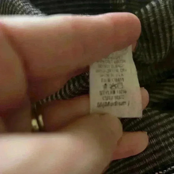 P.S. Love Black & Peach Stripe Dress. Medium. Preowned. - Picture 4 of 4